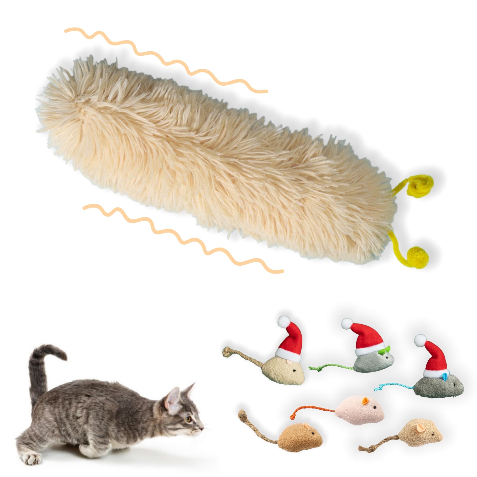 Whoolon Catnip Toys for Cats – Plush Pillow & Mouse Set, Soft Durable Kitten Kicker Toys with Organic Catnip for Indoor Cats, Interactive Catnip Toys for Exercise, Hunting & Stress Relief