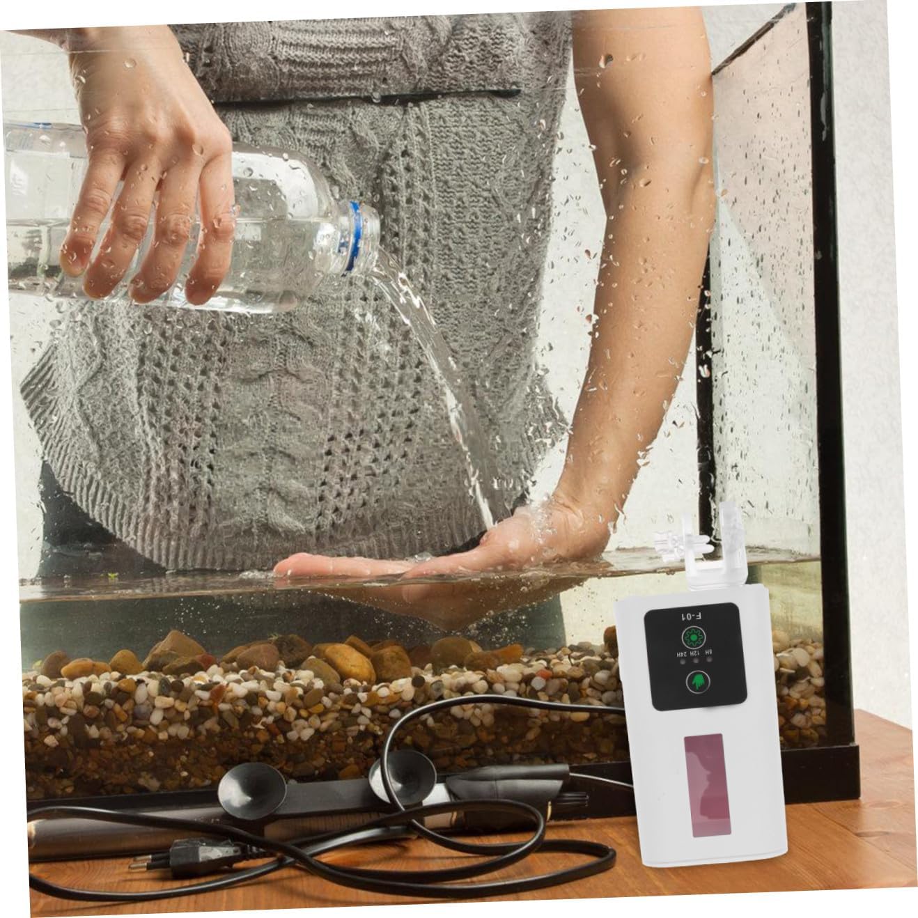 Automatic Aquarium Fish Feeder Timer Fish Food Dispenser Portable Feeding Tool for Turtle with Intelligent Scheduling Suitable for Home and Travel Use
