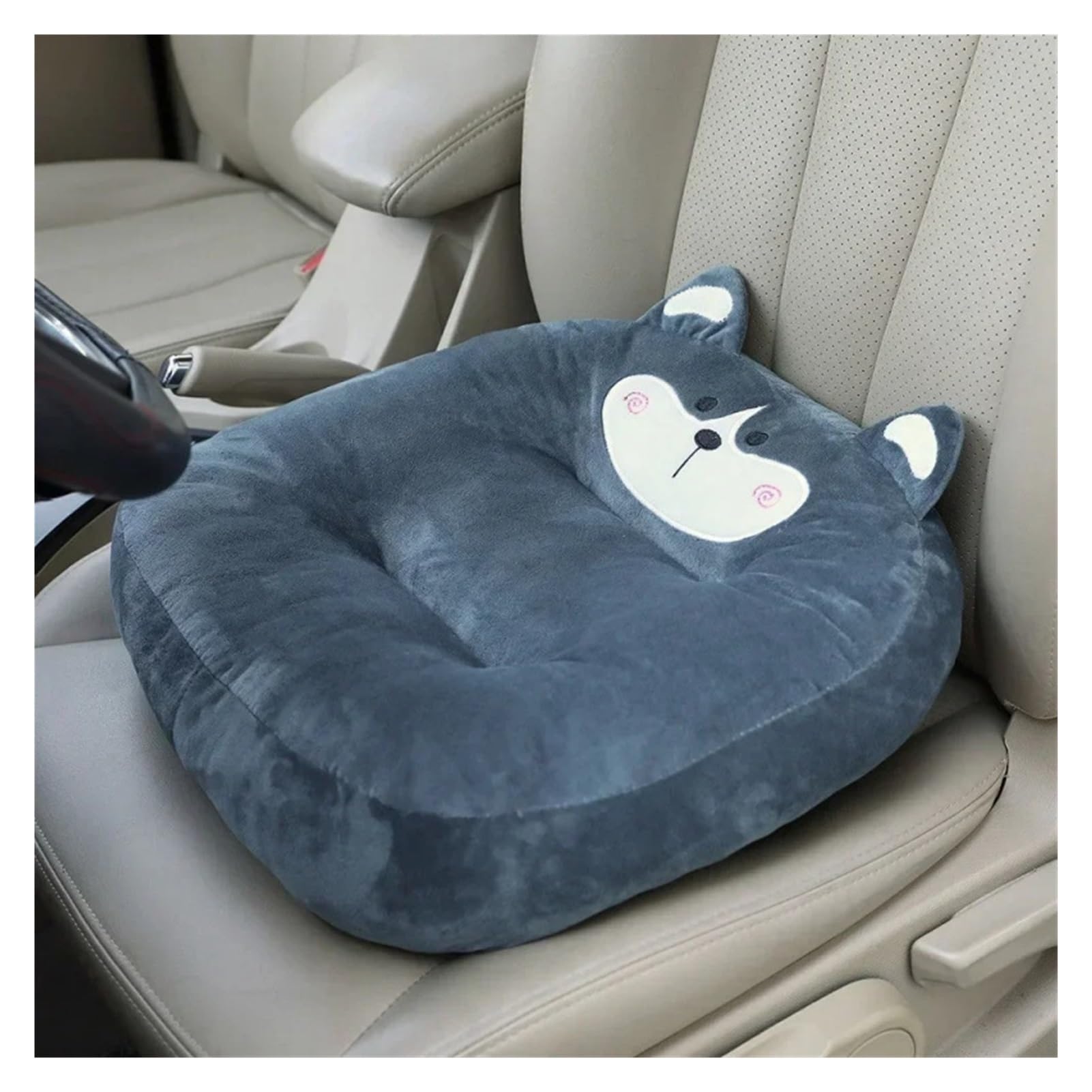 Hviyroi car seat cushion Thick Cartoon Shaped Car Seat Cushion Backrest Pillow(Husky)