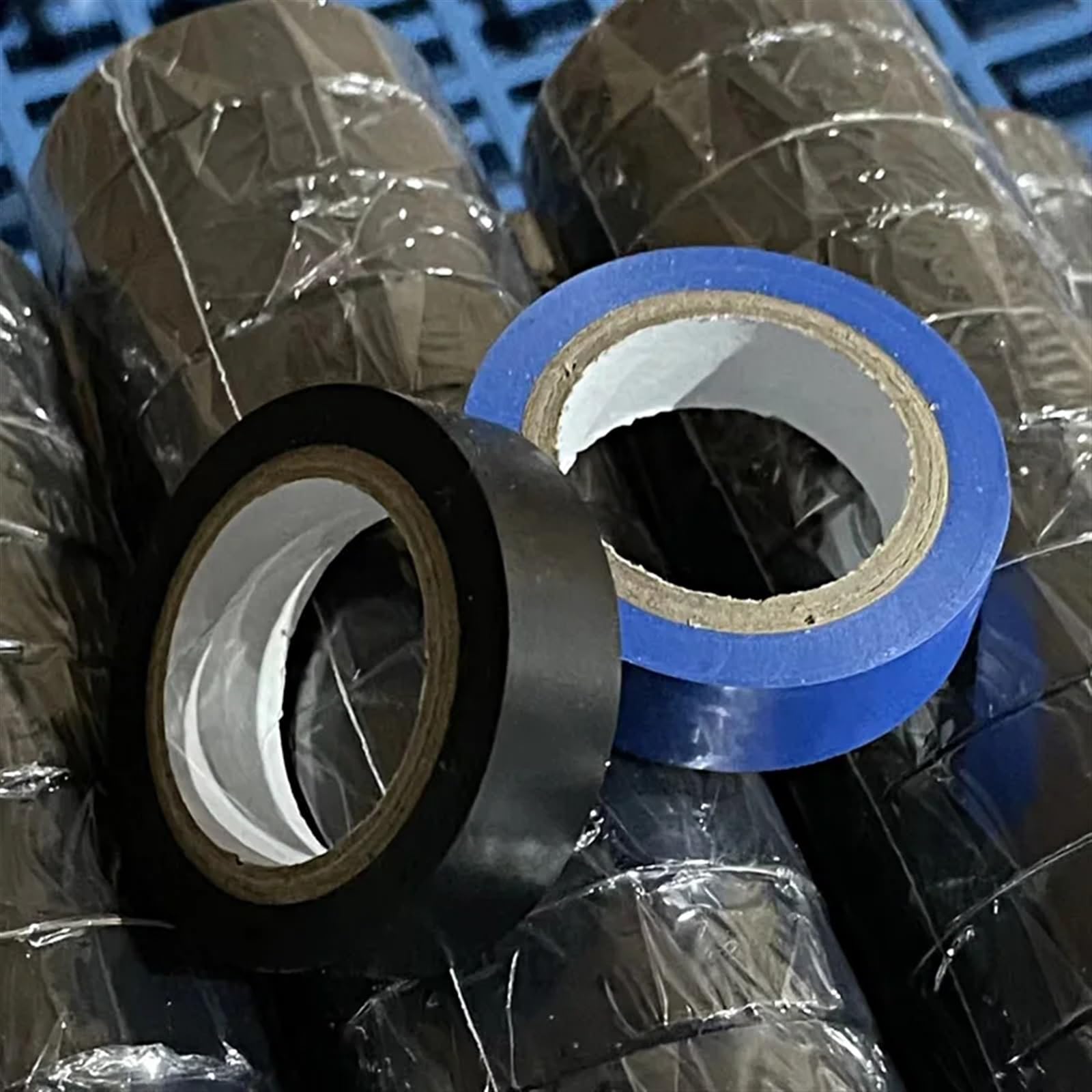 Cinta aislante, Cinta aislante eléctrica de PVC, paquete 5, negra, 16 mm x 10 m(10pcs black tape)