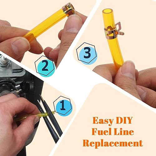 Miniatura 6 de Kit de línea de combustible de TPU premium, 3 tamaños (3 mm ID5 mm OD, 5 mm ID8 mm OD, 6 mm ID9 mm OD), 2 m cada uno, con 12 abrazaderas de acero,