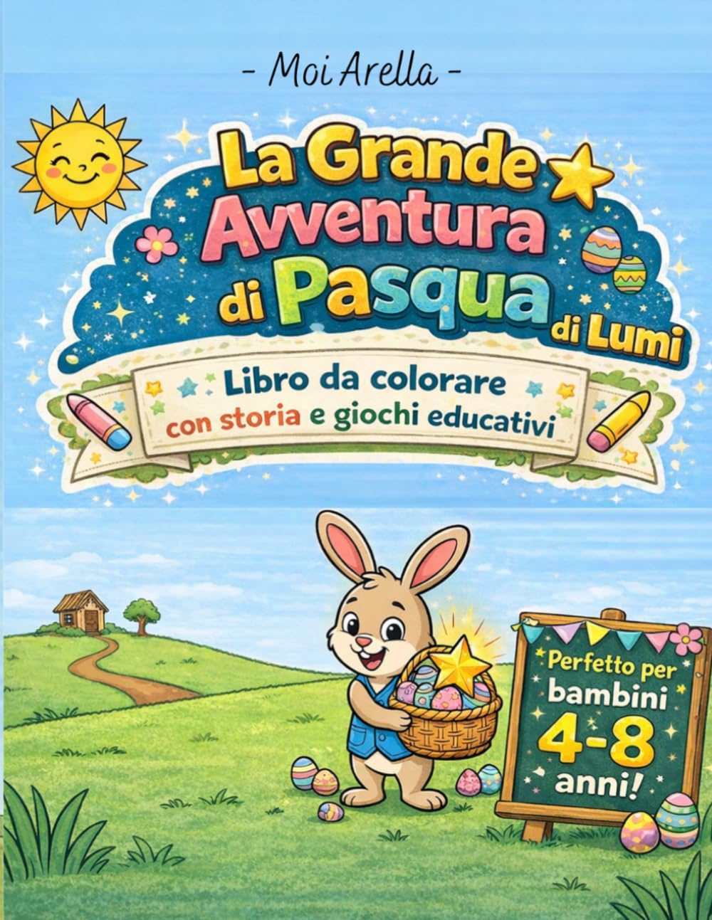 La Grande Aventura di Pasqua di Lumi: Libro da colorare con storia e giochi educativi