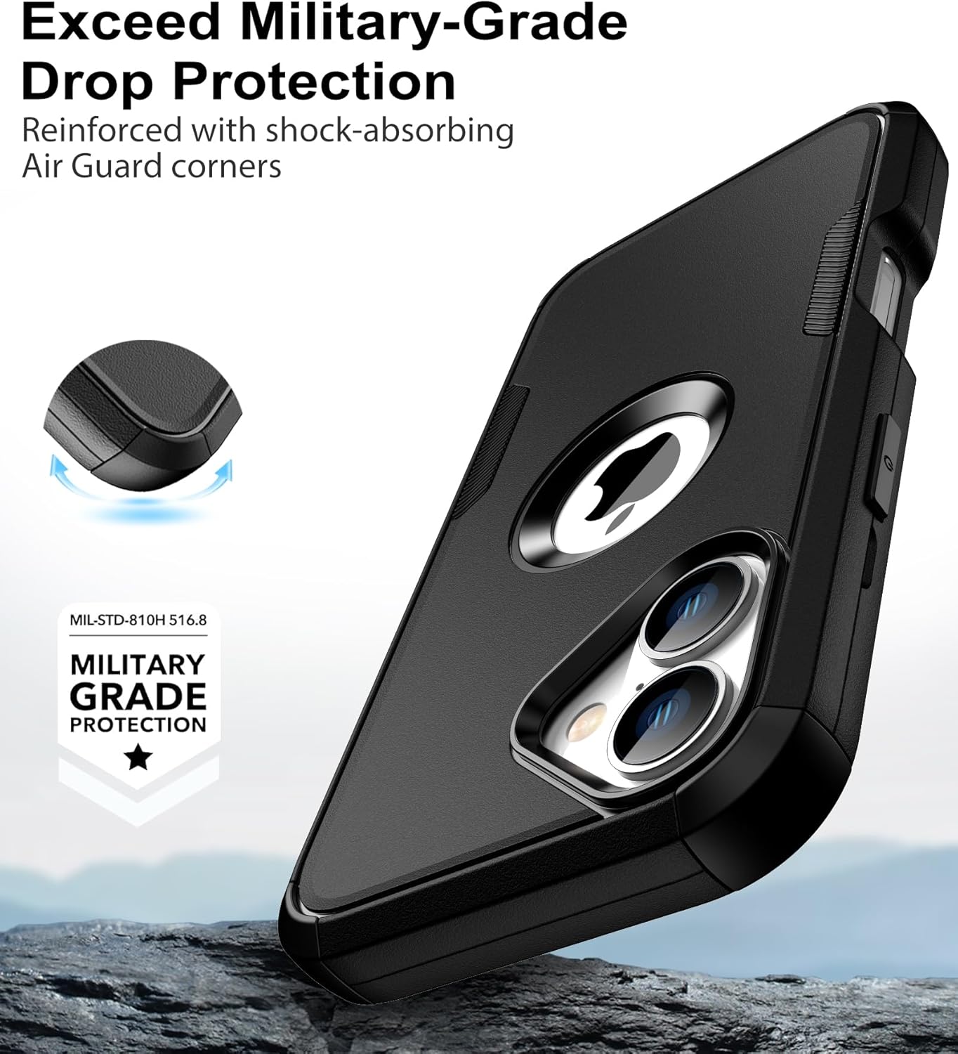 for iPhone 17 Case with Belt Clip Holster, Compatible with Magsafe, Military-Grade Protection,2X Screen Protector,Heavy Duty Cover for iPhone 17,Black - Image 5