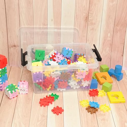 Miniatura 4 de Paquete de 6 cajas pequeñas de almacenamiento transparentes, contenedor de plástico con tapa, 5.5 litros