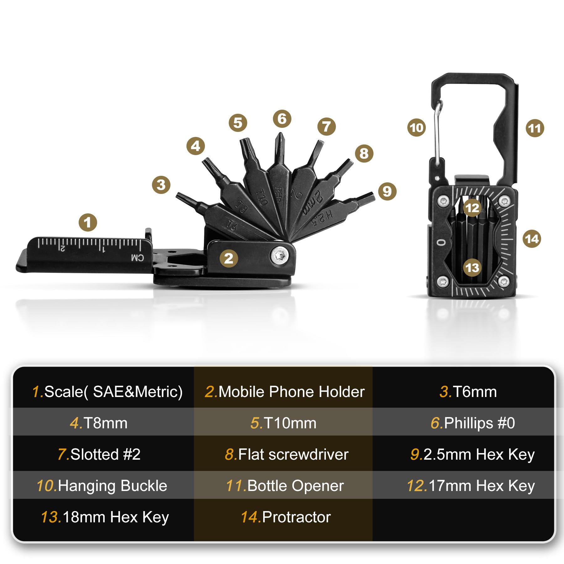 HAUTMEC 14 in 1 Bike Multitool - Image 2