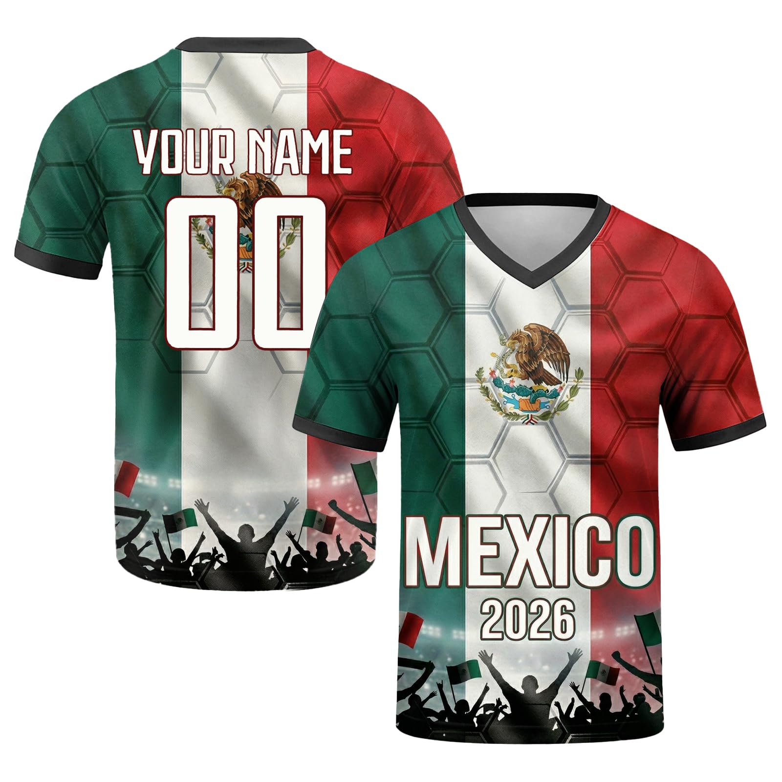 Seguire Personalised Football Shirt 2026 World Football Jersey Custom Name Number Jersey Customisable Fan Top for Men Women Kids