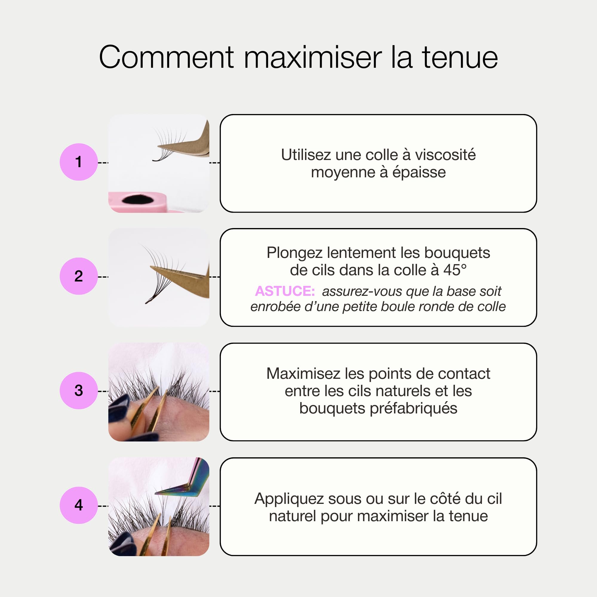 Curacoro colle à cils professionnelle – Extra forte, noir intense, temps de séchage 0,5-1 s, 5 ml – Réservée aux techniciens des cils formés