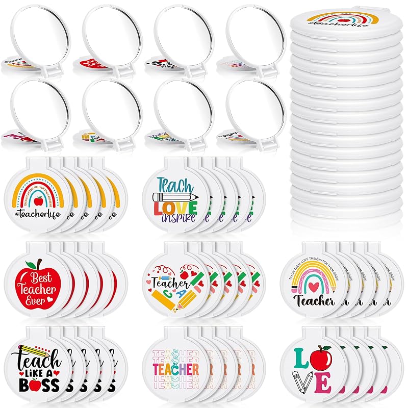 Zhehao Espelhos Compactos de Bolso com Mensagens, Pacote com 40