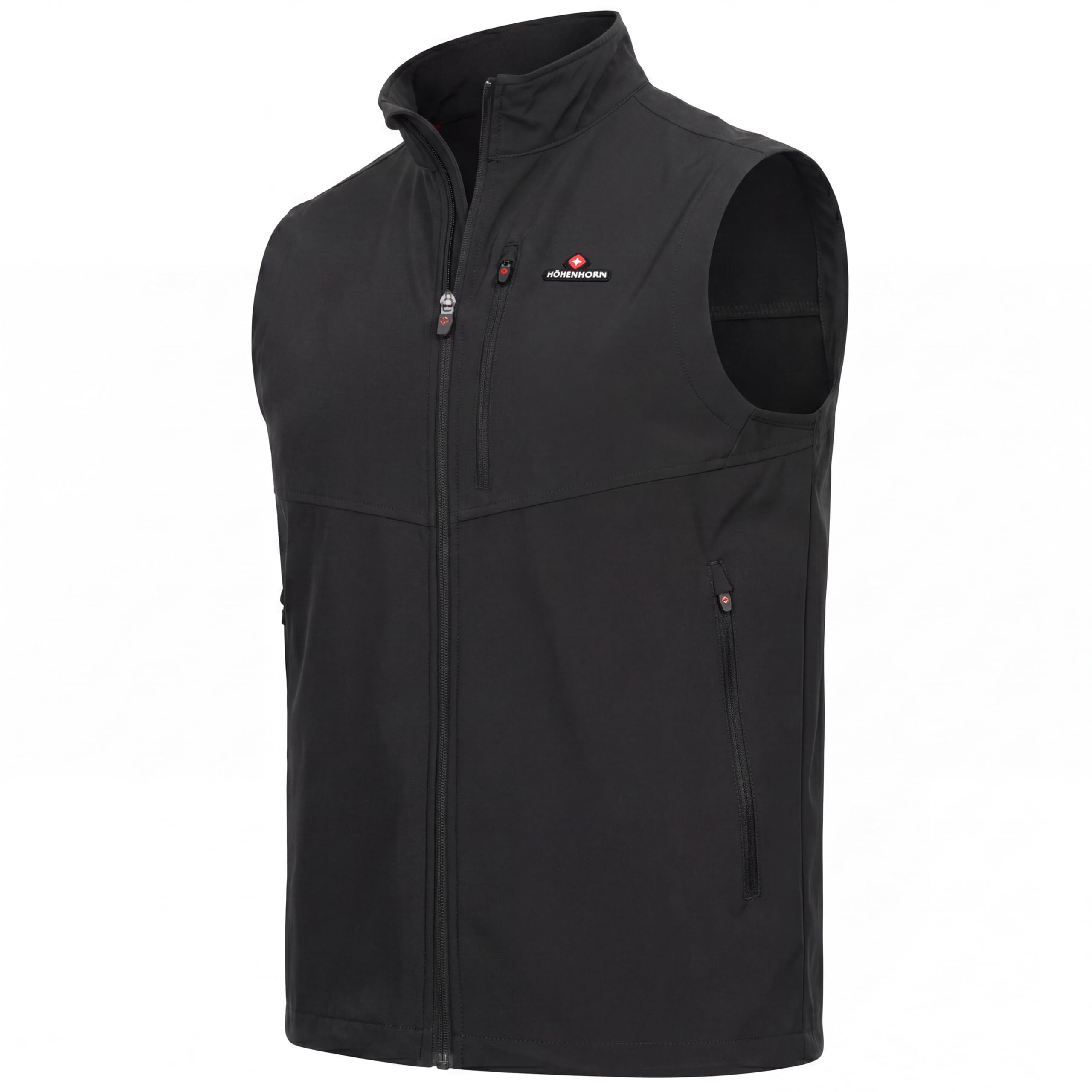 Höhenhorn Allalin Men's Softshell Outdoor Jogging Softshell Vest Jacket, black, XXL