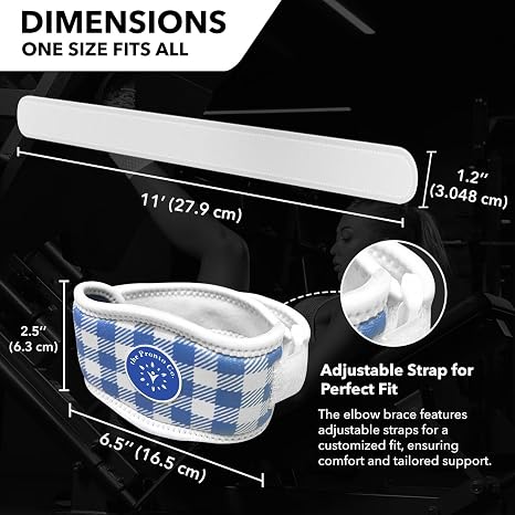 Elbow Brace for Tennis Elbow Adjustable Compression Support Strap for Tendonitis, Golfers Elbow & Arm Pain Relief AdjustableStrap, Breathable & Lightweight Design