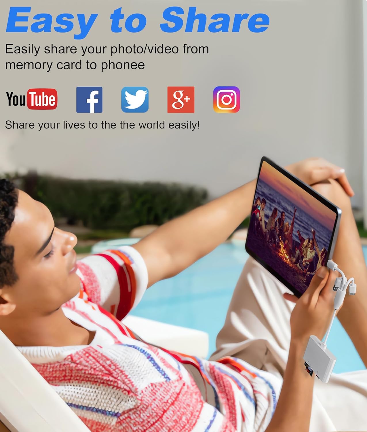 Memory Stick Pro Duo Adapter - 4-in-1 Multi Memory Card Reader with Triple Lightning/USB-C/USB-A for SD/Micro SD/MS/xD-Picture-Card, Sony Cybershot Memory Stick Pro Duo Adapter for iPhone/Android/PC - Image 4