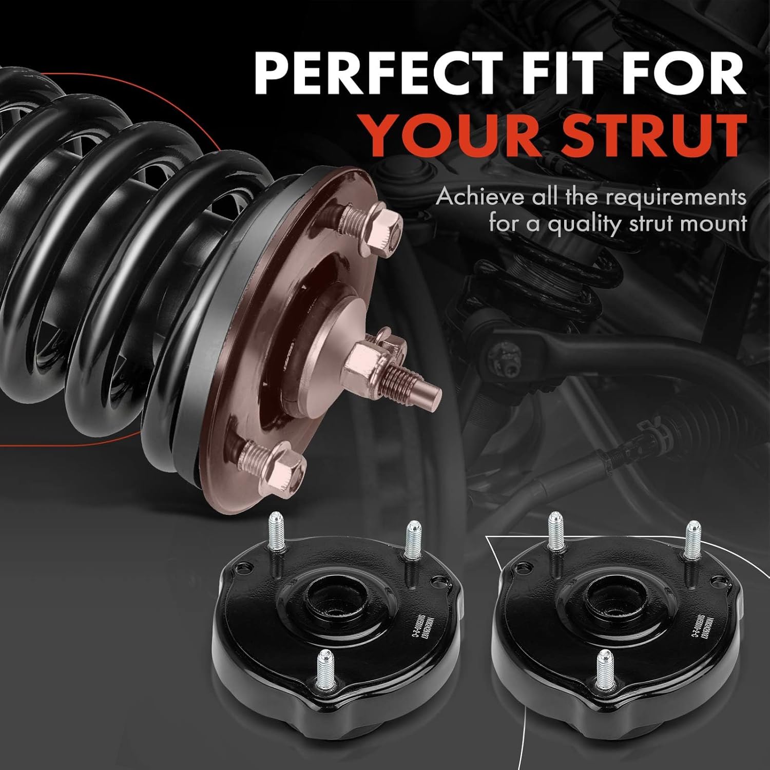 A-Premium Front Suspension Strut Mounts Compatible with Mercedes-Benz CLS500 2006, CLS55 AMG 2006, CLS63 AMG 2007-2011, E320 2003-2006, E350 2006-2009, E500 2006, E55 AMG 2003/2006, E63 AMG 2007-2009