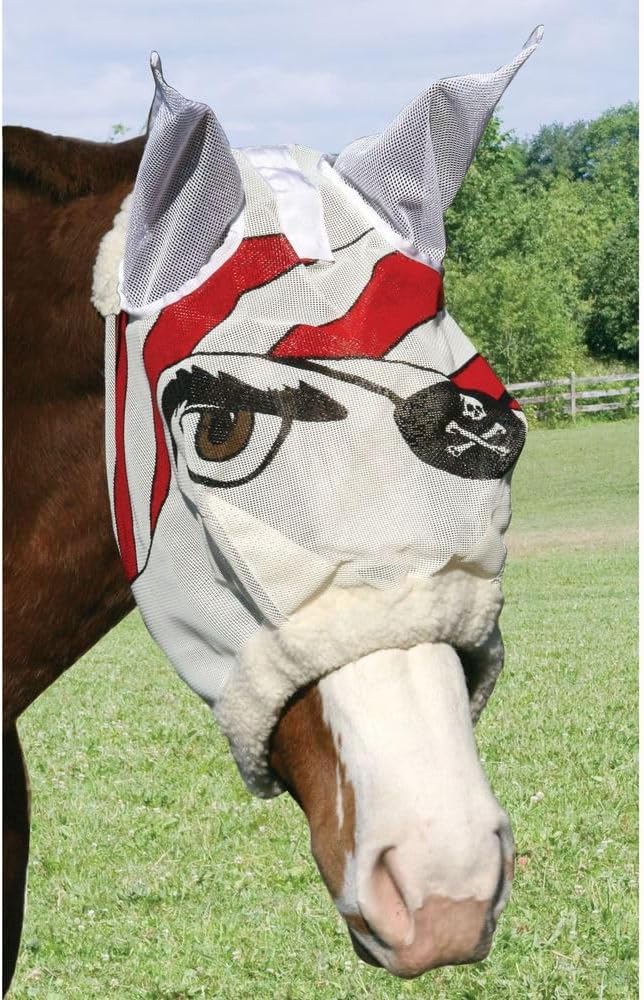 Schneiders Dura-Mesh Designer Fly Horse Masks | Fun Patterns & 70% UV Protection | Durable 1000D Mesh with Ear Coverage & Fleece Comfort