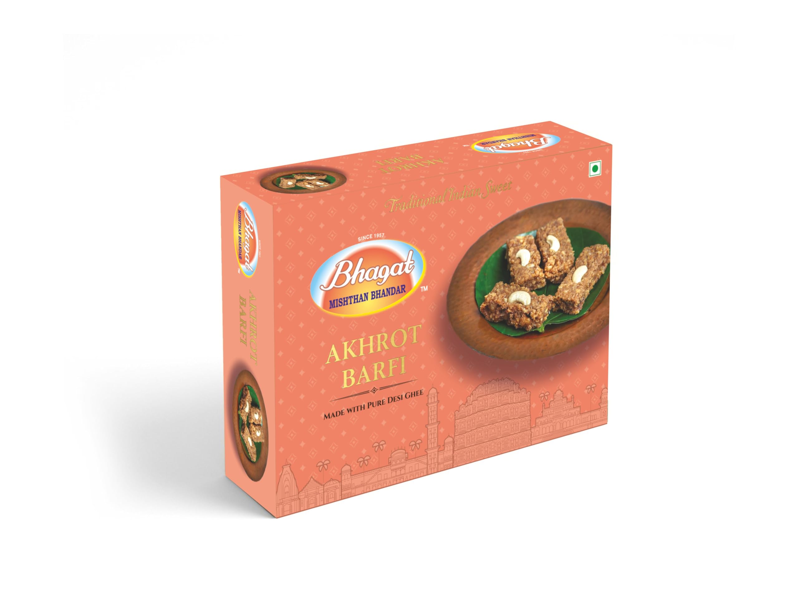 Bhagat Mishthan Bhandar Akhrot Barfi Sweets Traditional Indian Mithai Walnut Sweet 500 Grams (B09Q67DX4B) Amazon Price History, Amazon Price Tracker