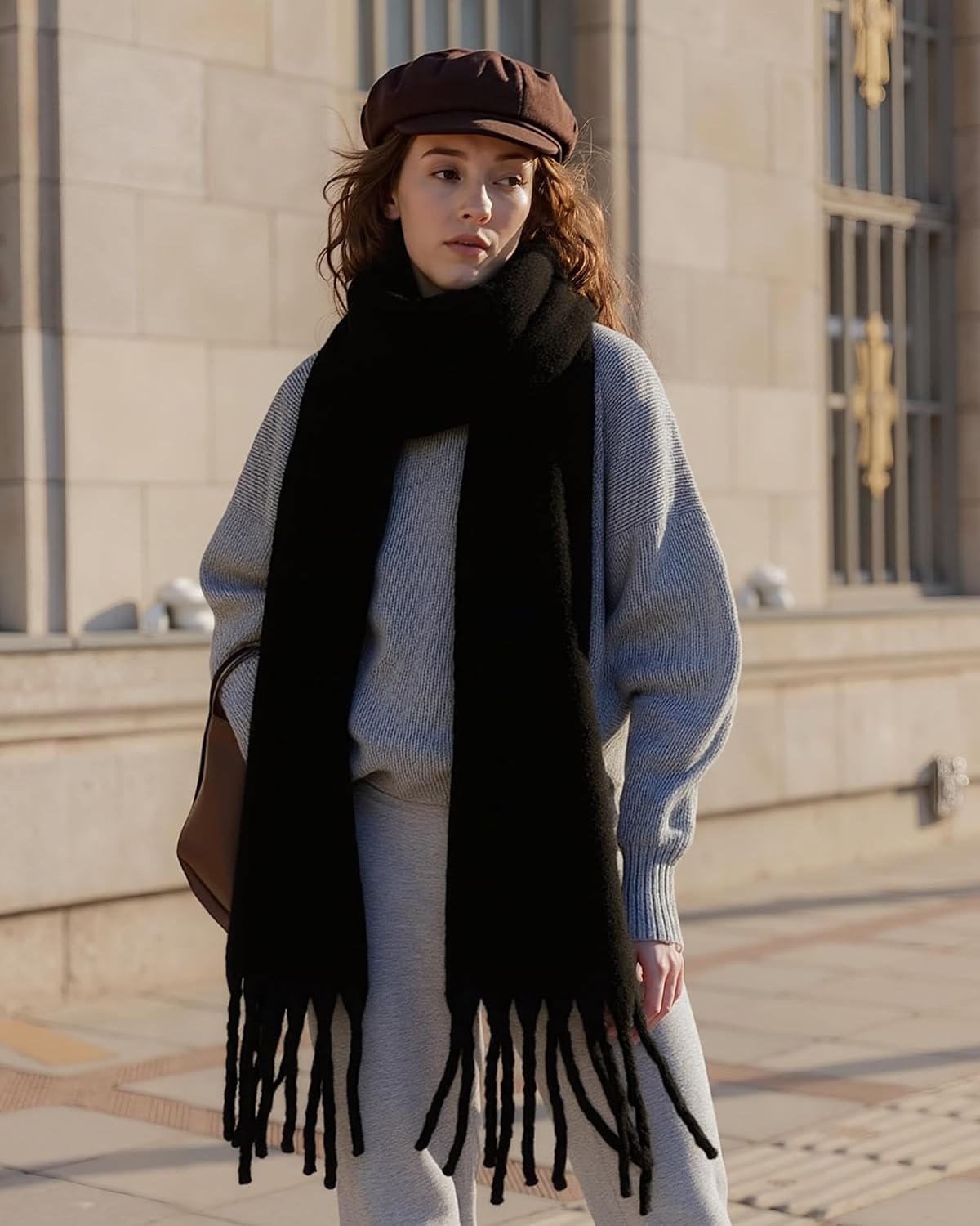 Winter Scarf for Women Warm Oversized Chunky Blanket Scarves Soft Cashmere Feel Shawl Wrap