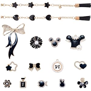 Yatihugy Various Cute Resin Shoe Charms Packs,Bling Shoe Charms for Girls Princess,Girly Shoes Decorations for Clogs…