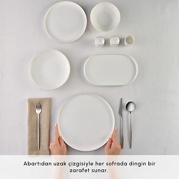 Karaca Stream Bone Sirius 53 Pieces Dinner Set for 12 Persons Gold
