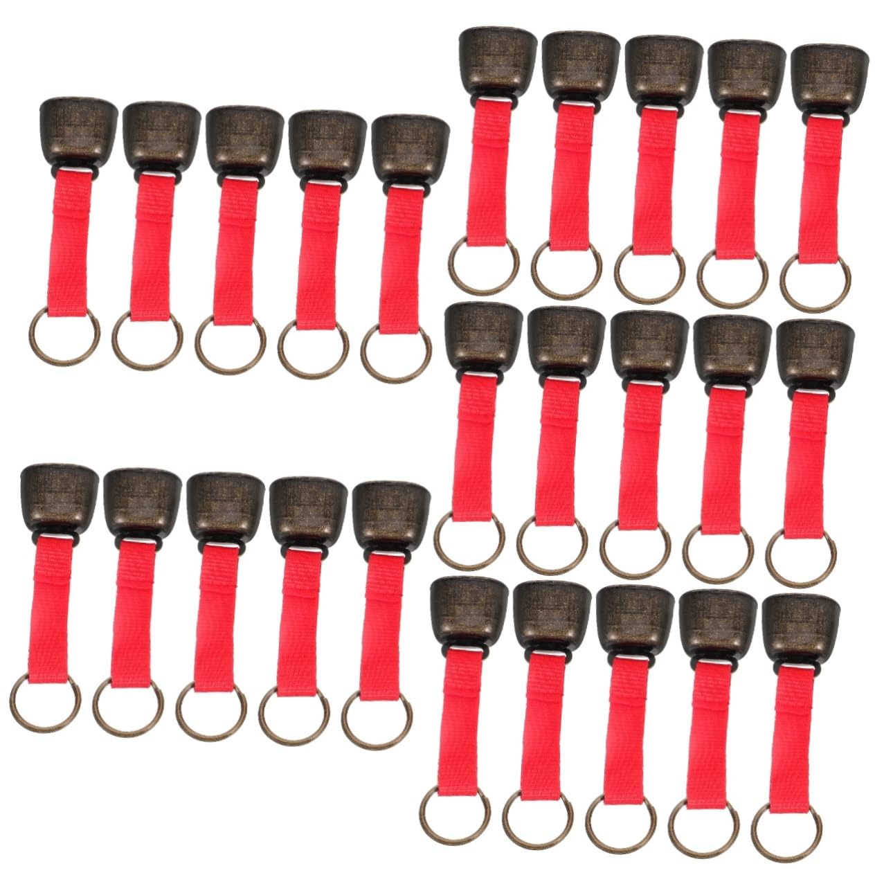 Mikikit 5sets Rustic Bells for Hiking Vintage Style Bear Bell Pet Collar Metal 5pcs*5