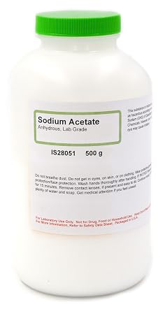Lab-Grade Anhydrous Sodium Acetate, 500g - The Curated Chemical Collection