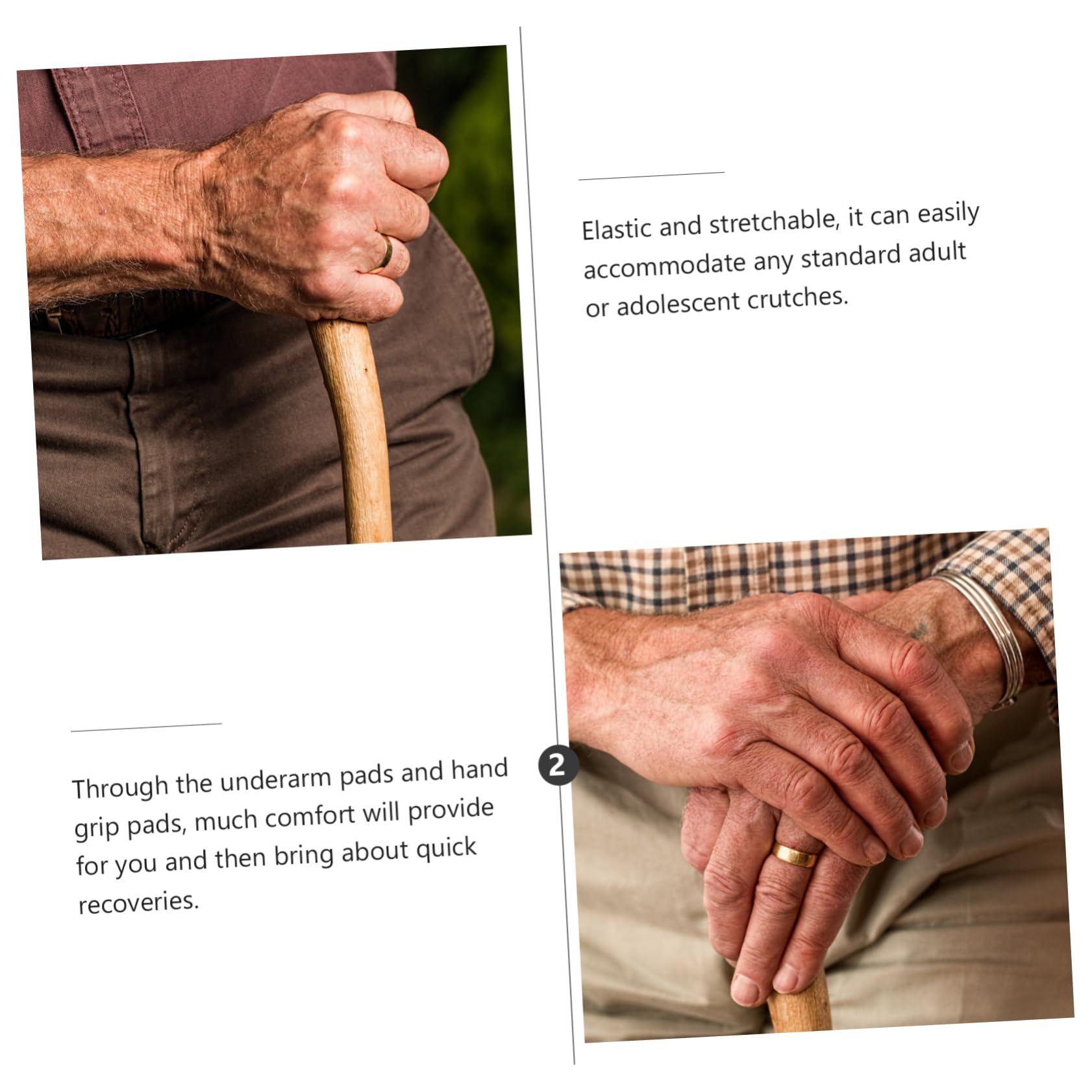 Healvian 3pares Almohadillas Acolchadas Para Muletas Cojines De Soporte Para Axilas y Manos De y Fatiga De Diseño Antideslizante y Cómodo
