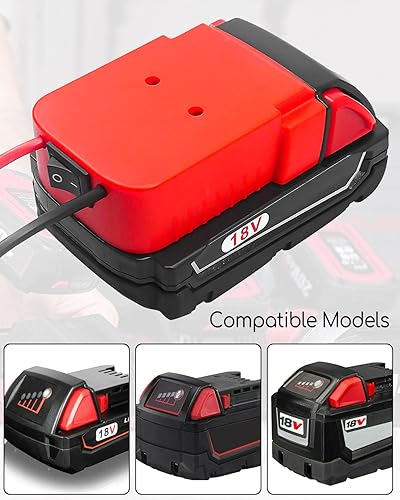 Miniatura 9 de Power Wheels Kit de adaptador de batería apto para batería de litio Ryobi de 18 V, kit convertidor de adaptador de batería con terminal de fusible y