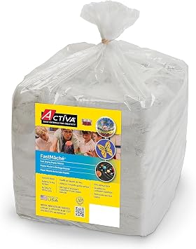 Activa FastMache Fast Drying Paper Mache, 6lb 2.72kg | Heavy & Tough Finish with Minimal Shrinkage