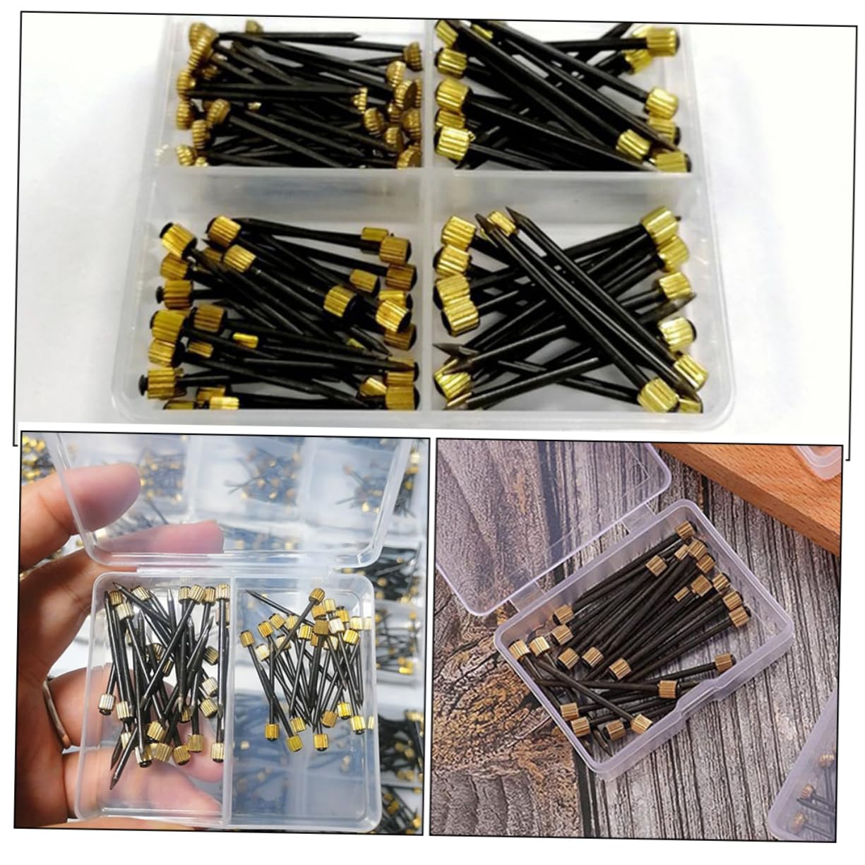 Angoily 5 Ensembles Clou À Capuchon En Cuivre Porte Cintre Mural Etagere Suspendue Murale Clou De Fixation Murale Crochet Laiton Clou De Suspension Murale Clous En Cuivre 90 Pièces * 5