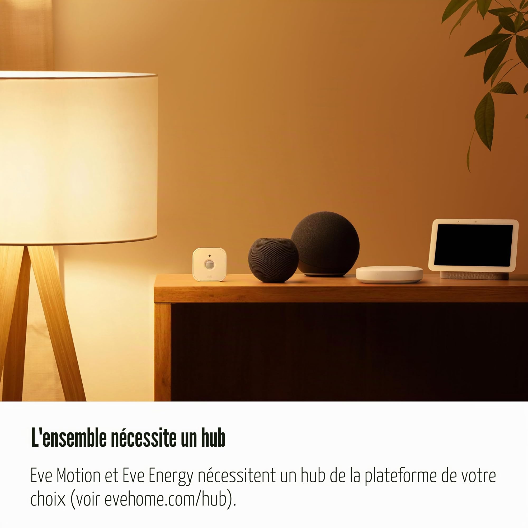 EVE Set de capteurs de mouvement: prise intelligente Energy (Matter) + Motion (Matter) Capteur de mouvement intelligent, Matter via Thread, fonctionne avec Apple Home, Alexa, Google Home, SmartThings