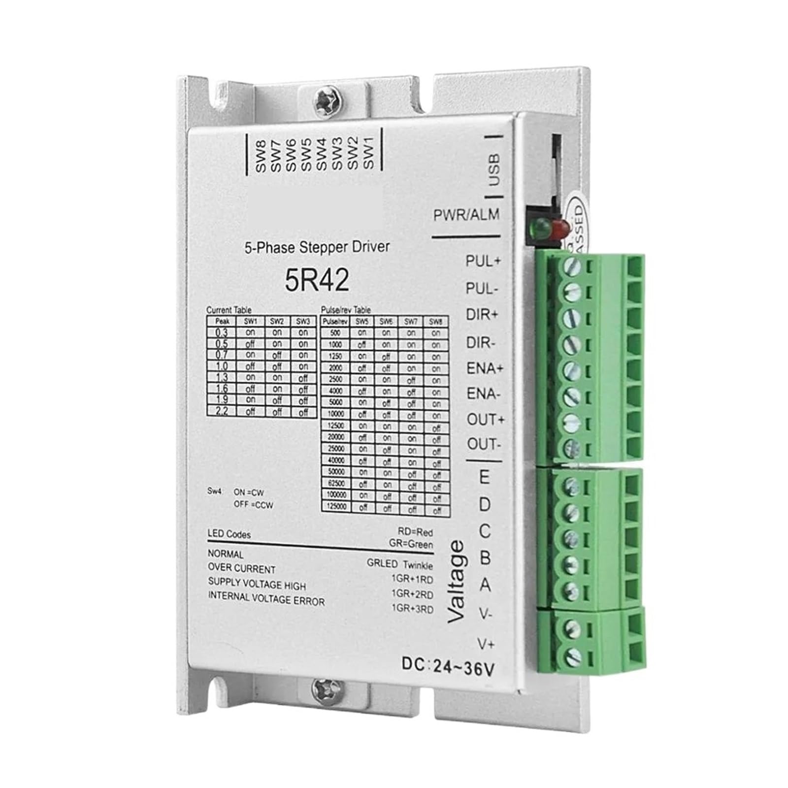 Driver 5 phases 5R42 open loop haute performance pour Nema 17 - 7