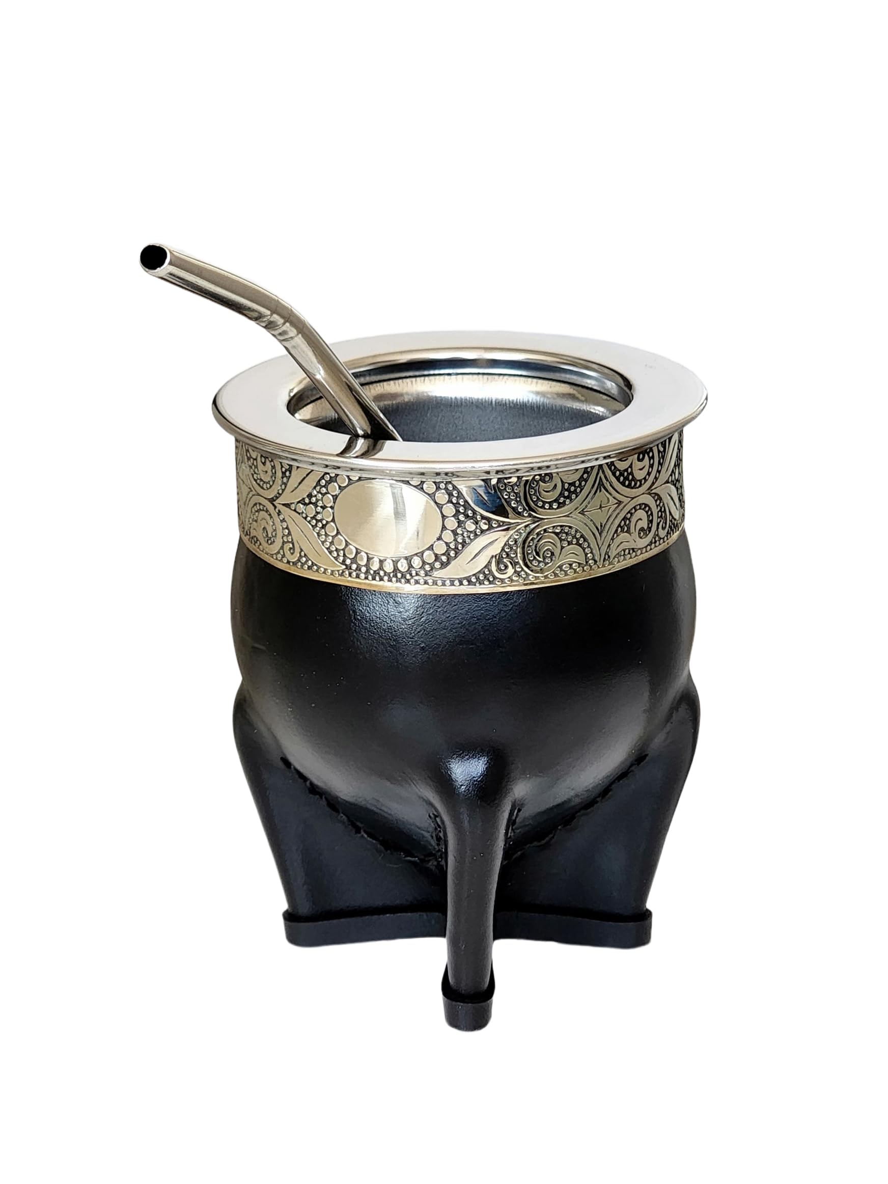 Mate Imperial de cuero negro para tus momentos de relax y charlas con amigos