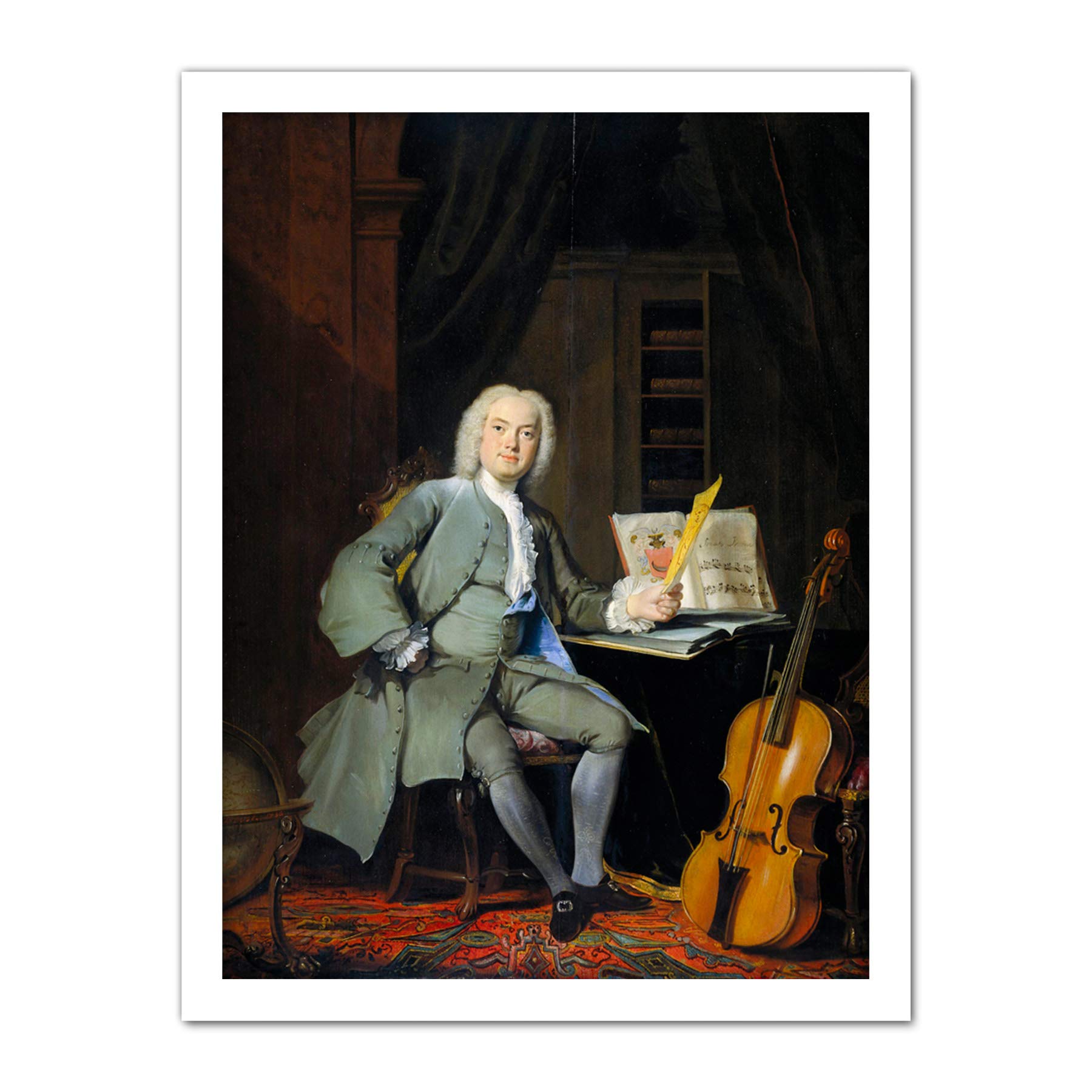 Artery8 Troost Portrait Member Of Van Der Mersch Family Artwork Framed Wall Art Print 18X24 Inch