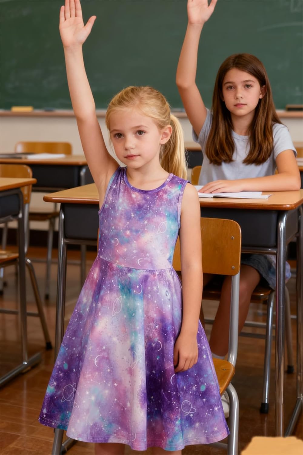 RAISEVERN Girls Dresses Sleeveless Summer Casual Twirl Sundress for 4-13 Years - Image 4