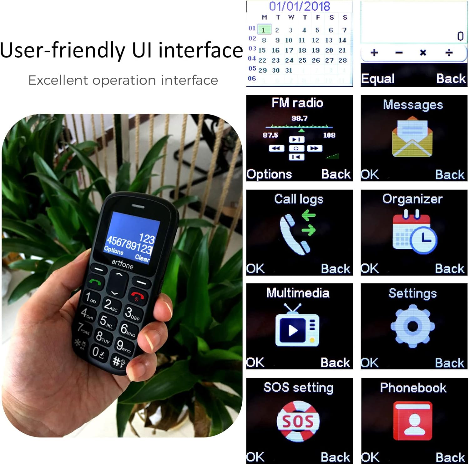 artfone CS181 user-friendly interface