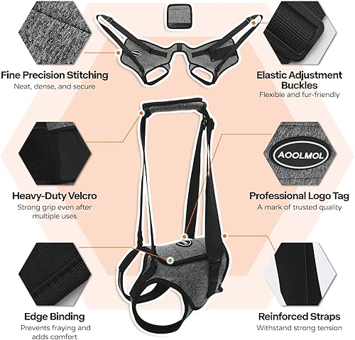 Miniatura 2 de Dog Sling for Medium Large Dog Rear Leg, Lift Harness Provide Support with Muscle Atrophy and Joint Problems for Elderly Injured Arthritic Pet, Dog