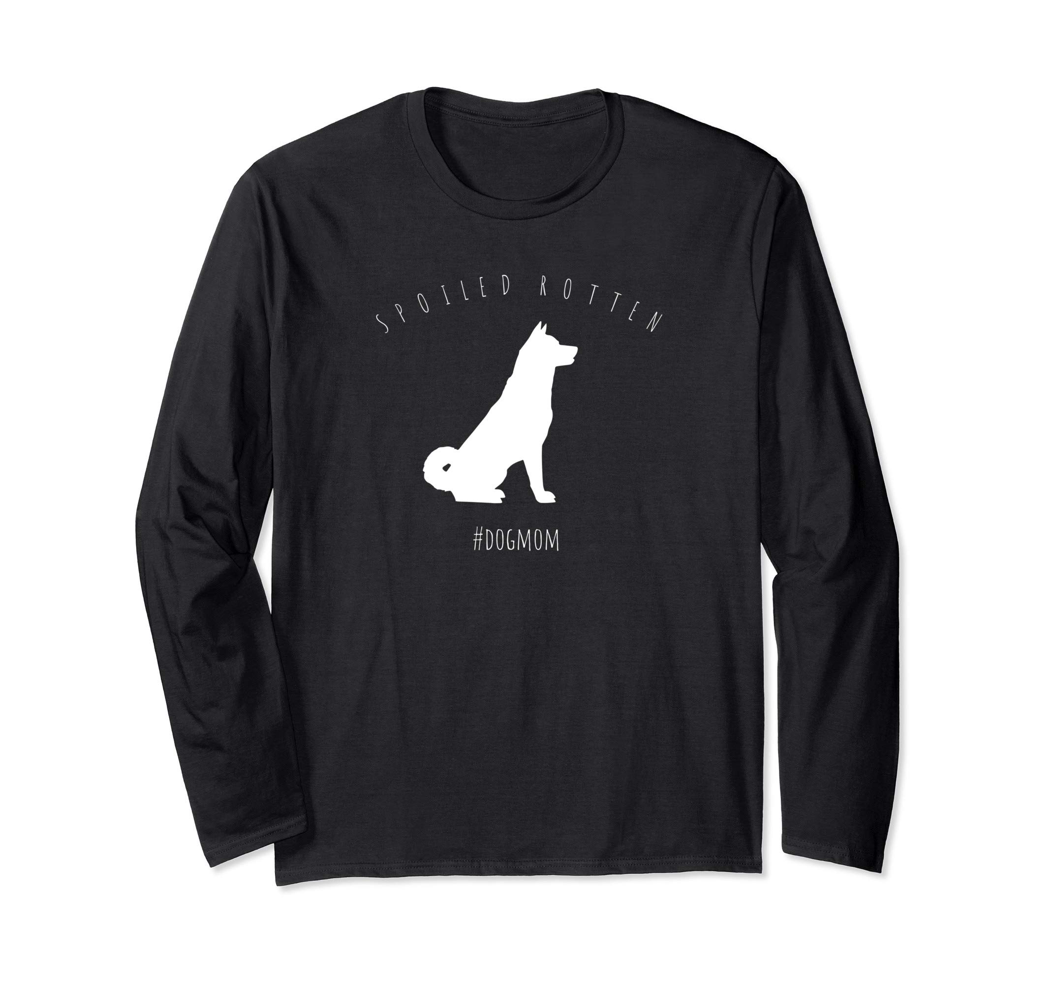 DogMomTeesSpoiled Rotten Akita Dog Mom Long Sleeve T-Shirt