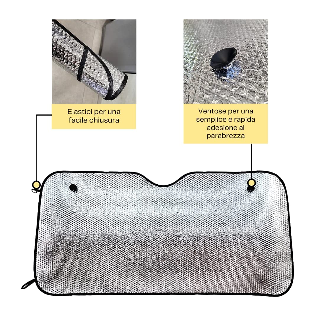 Parasole Auto-accessori auto interni-pieghevole -riflettente-contro raggi UV-130X65 cm