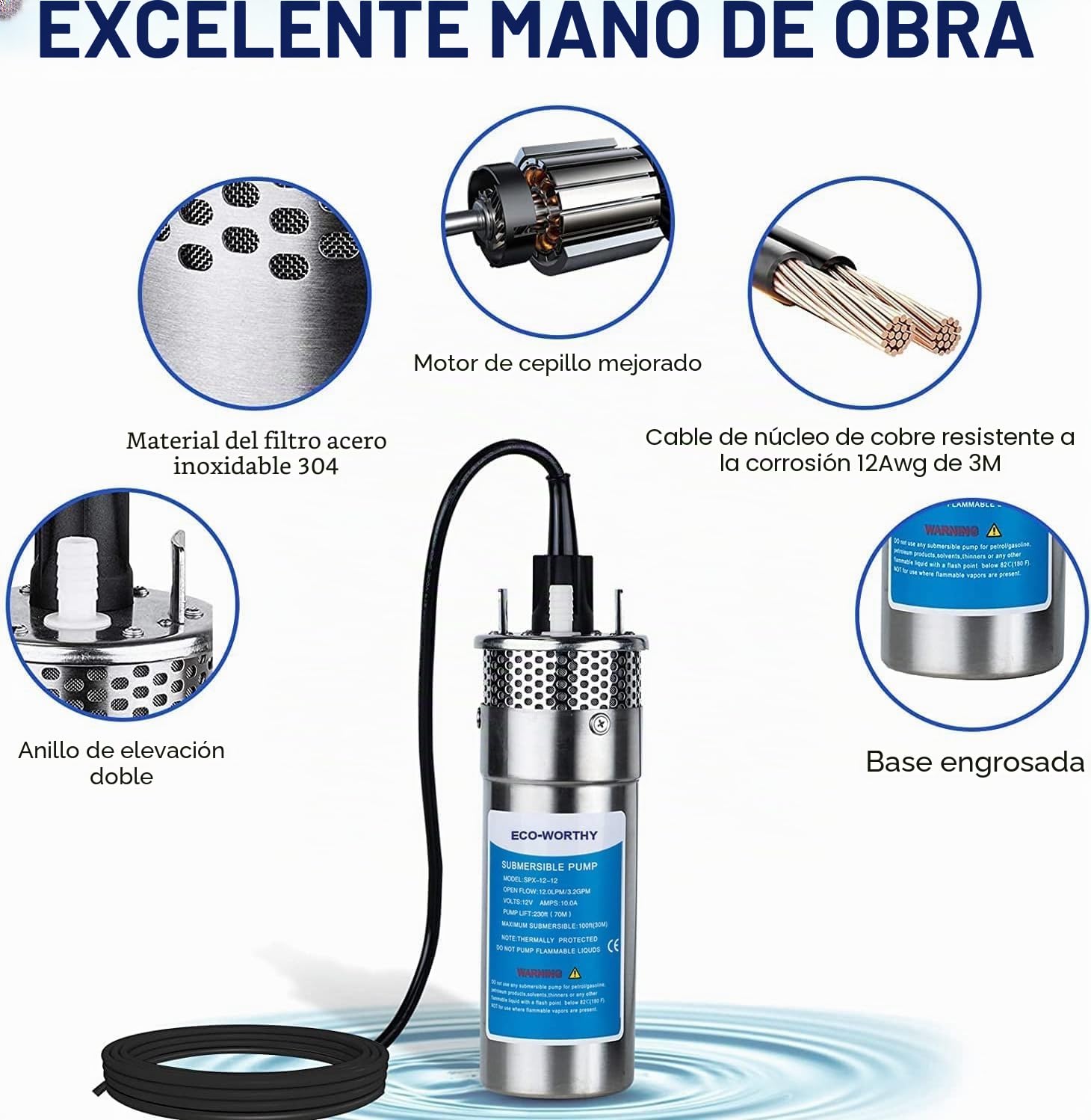 Sistema de bomba de agua de placa doble de 2 * 120W (240W+bomba de agua naranja 12V)-Adaptador Y no incluido, se vende por separado
