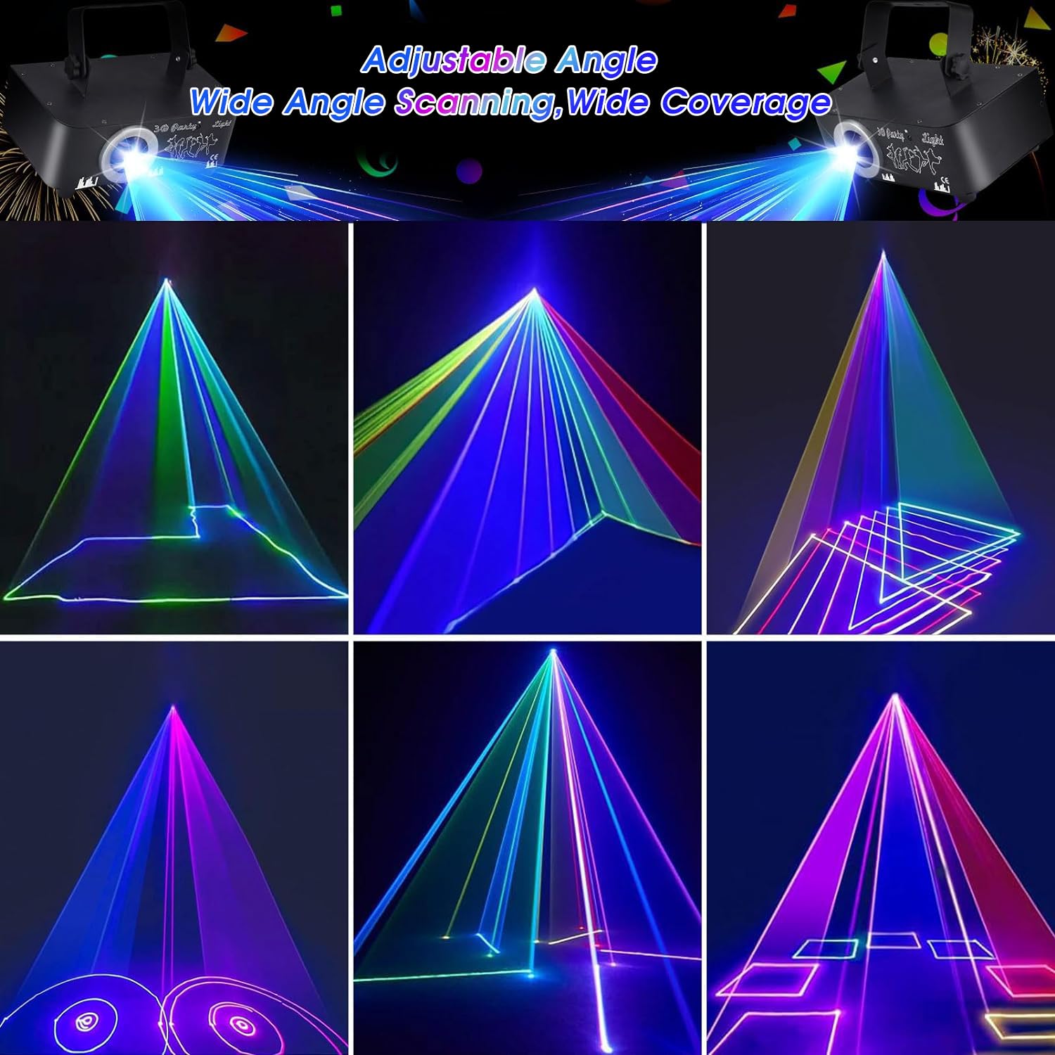 PAIFIEVD DJ Laser Lights Professional - 200+ 3D RGB Animation