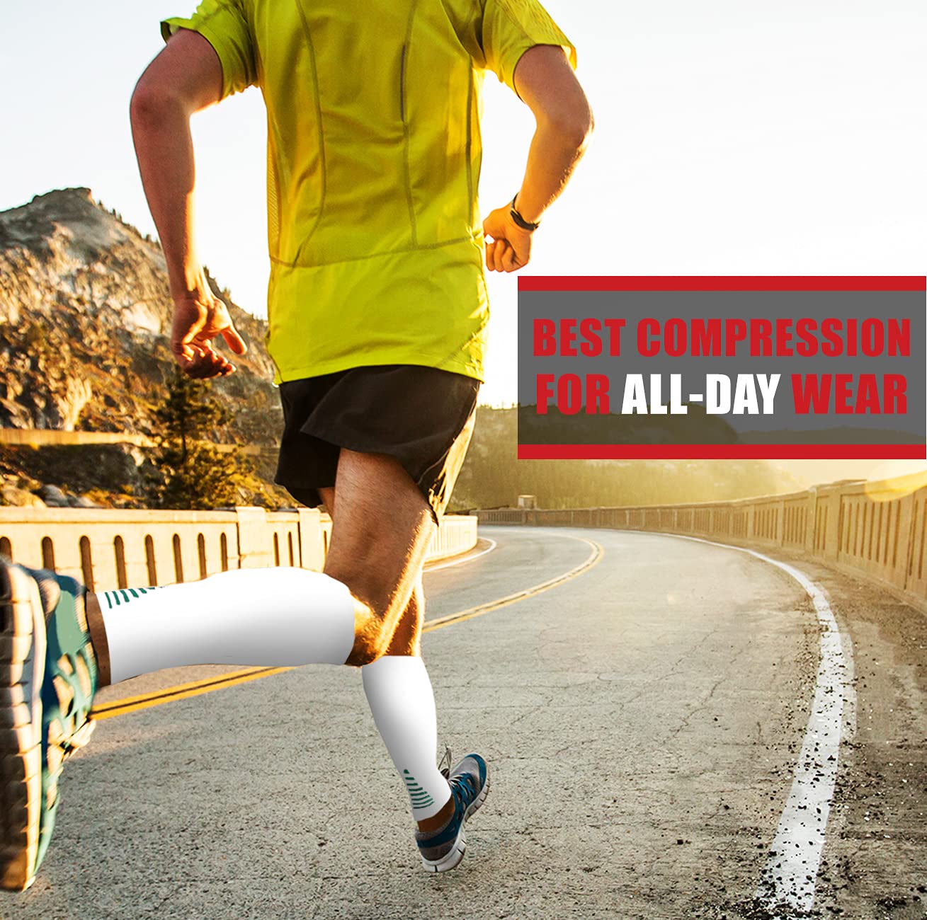Product Deal BAMS Bamboo Leg & Calf Compression Sleeve for Men & Women- Shin Splints, Running