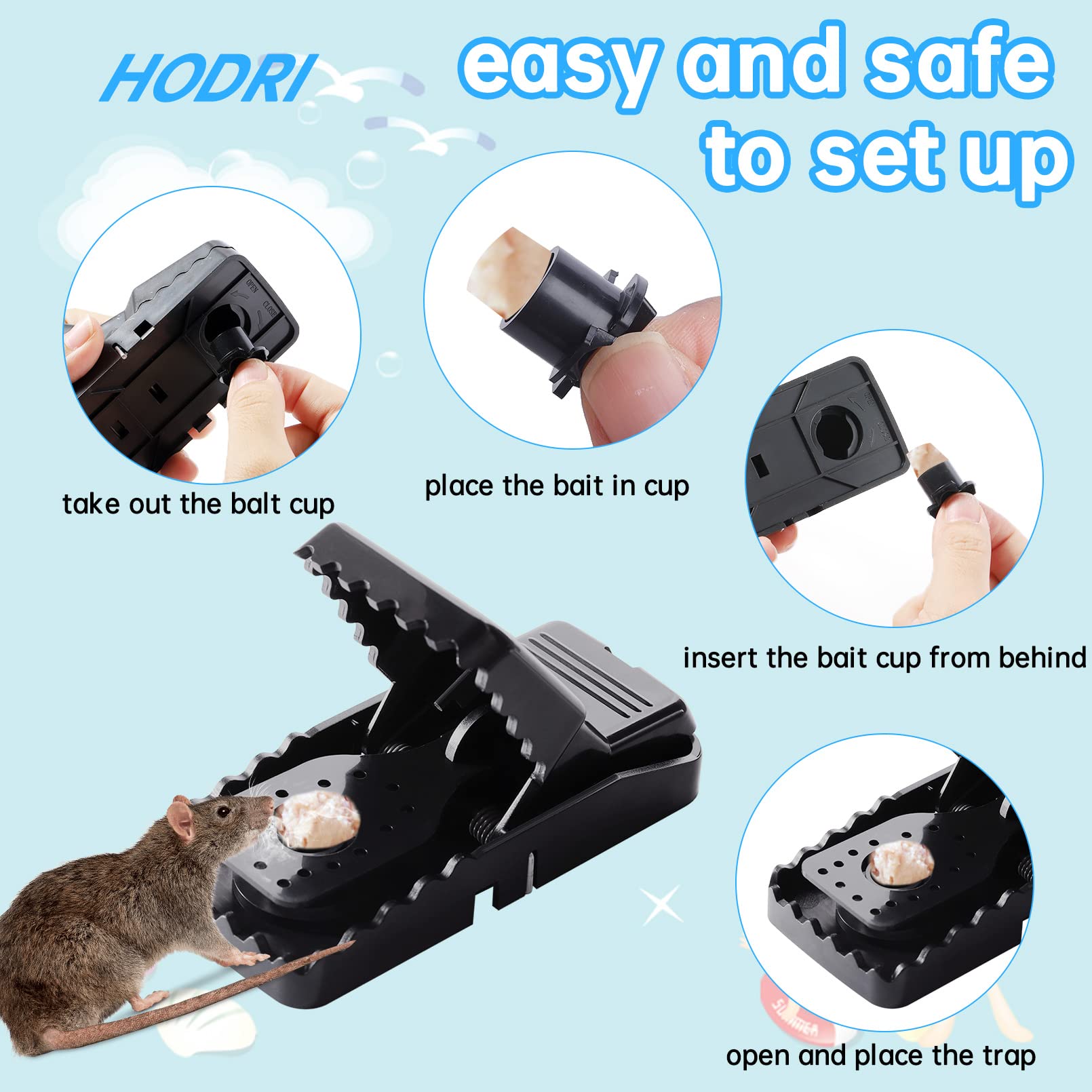 RATTENFALLE LUNA MADE IN GERMANY MÄUSEFALLE Holz Falle Für Ratte Mäuse - Foto 8