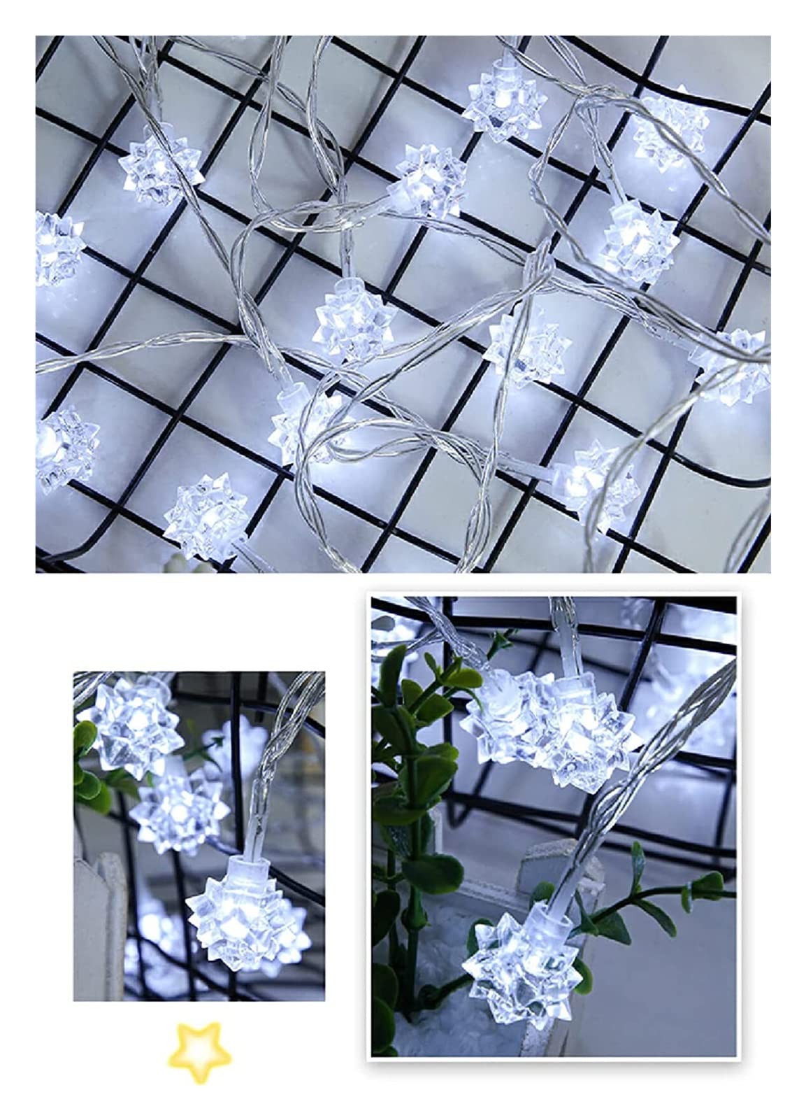 Bardzo duże zewnętrzne ozdoby świąteczne(White Light,4.5M)