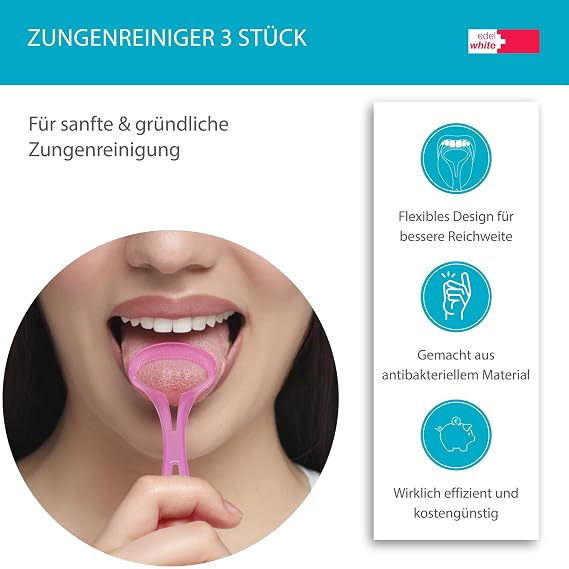 Edel+White Tongue Cleaners- 3 Pack