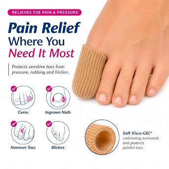 Pedifix Visco-GEL Toe Protector, Gel Cap for Corns & Hammer Toe Small