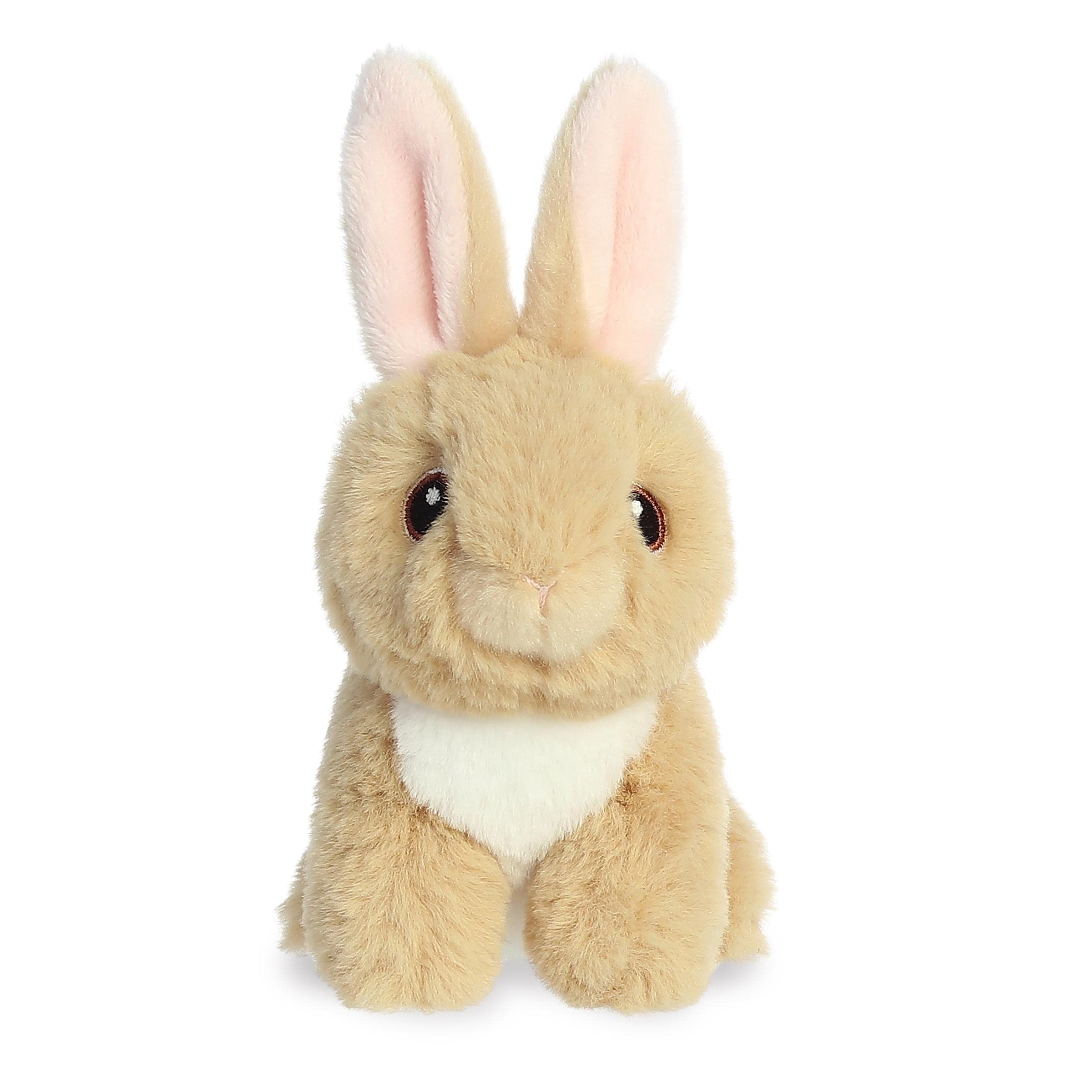 Responsibly Made Eco Nation™ Mini Tan Bunny Stuffed Animal - Ideal for Playtime Adventures - Perfect for Birthdays or Just Because - Brown 4 Inches