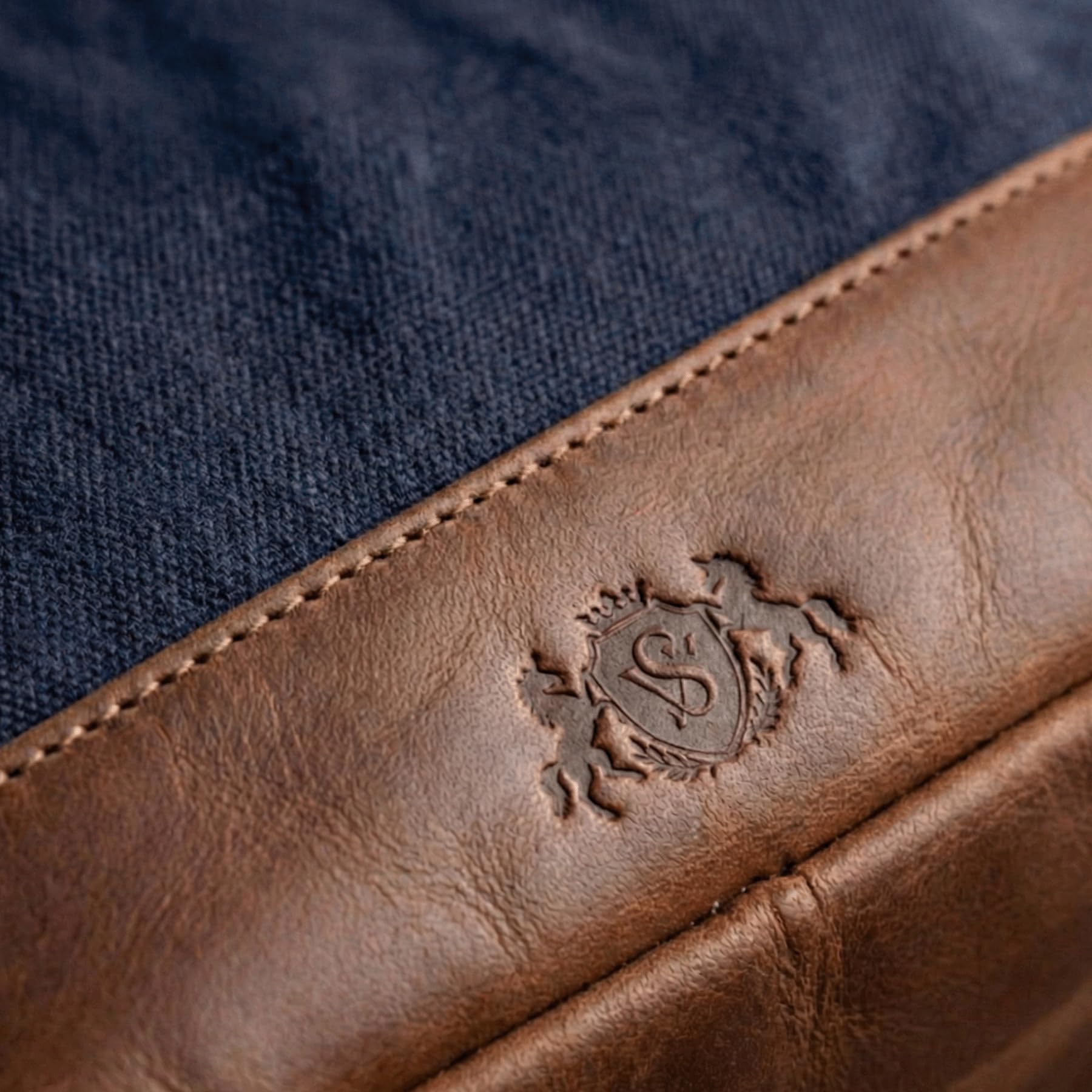 SID & VAIN® borsa toiletry vera pelle BEAU borsetta necessaire Toilette pochette beauty case da Viaggio uomo donna blu prodotto artigianale