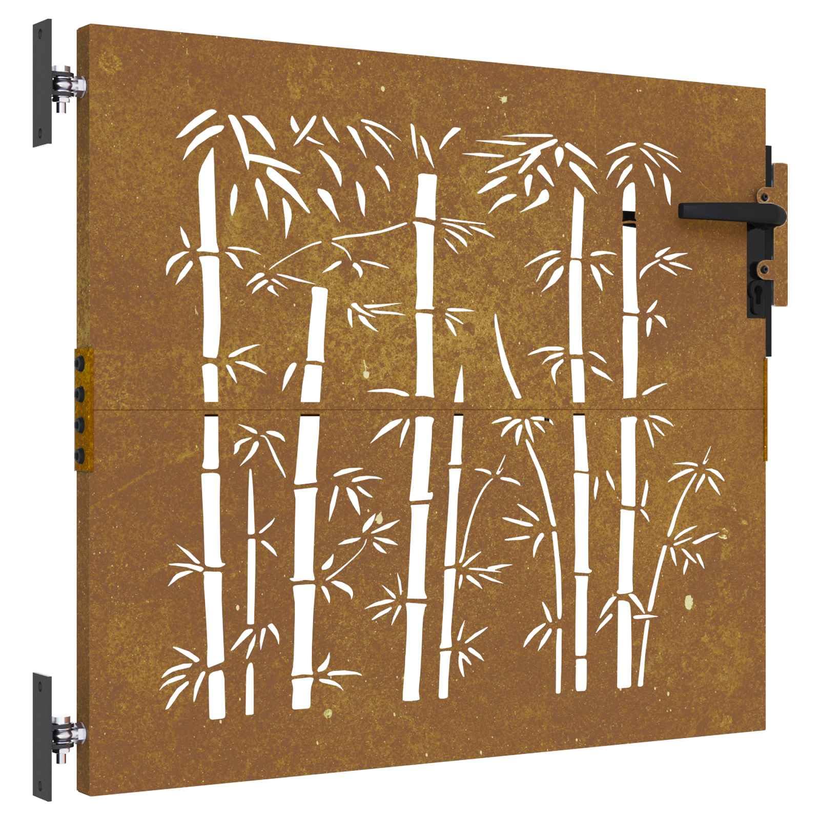 Brama ogrodowa 85 x 100 cm stal Corten