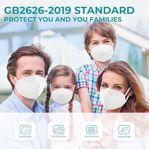 Miniatura 6 de TOPMAX Mascarilla KN95 - Paquete de 50 mascarillas desechables contra el polvo de 5 capas de eficiencia 95% de protección contra el polvo PM2.5,