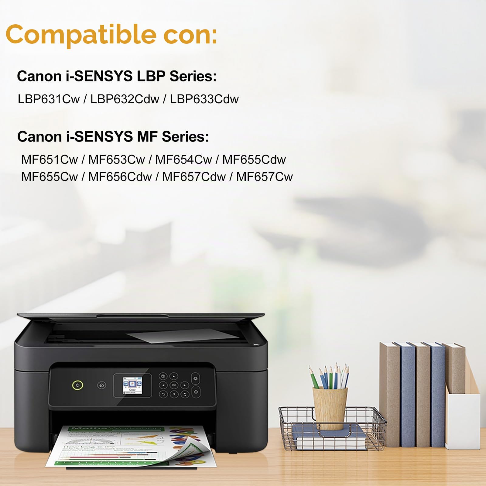 LeciRoba 067H Tóner para Canon 067H 067 para Canon i-SENSYS LBP631Cw LBP632Cdw LBP633Cdw MF651Cw MF653Cw MF654Cw MF655Cdw MF655Cdw MF656Cdw MF657Cdw MF657Cdw MF657Cdw MF657 CCW con chip, 4. El paquete