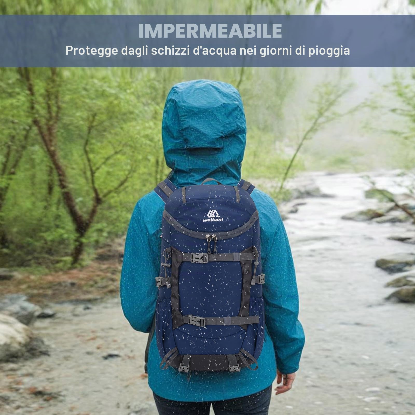 Jianyana Zaino Trekking 30l - Zaino da Ciclismo Resistente ai Graffi Zaino da Escursione Zaino da Campeggio Piccolo Leggero Resistente da Viaggio per Passeggiate Sport per Donne e uomini