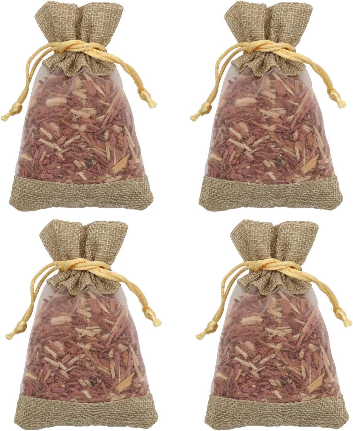 TYEQWT 4 Packs Cedar Wood Moth Repellent, Cedar Sachets, Cedar Chips